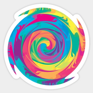 Rainbow Spiral 3 Sticker